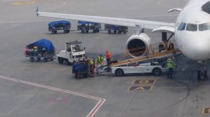 Загрузка багажа, аэропорт Борисполь