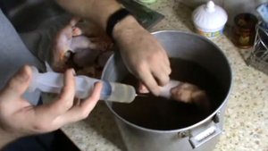 Окорочок куриный варено-копченый. (технология)