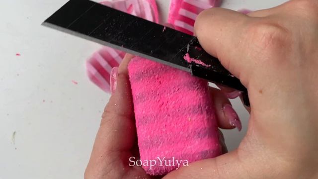 ASMR cutting of soft glycerin soap in breading смотреть онлайн