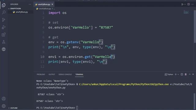 Set and Get Environment Variables In Python Easily | os.environ | os.getenv()