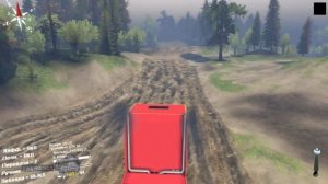Грузовики на бездорожье КАМАЗ 54112 в грязи в игре SpinTires 2015