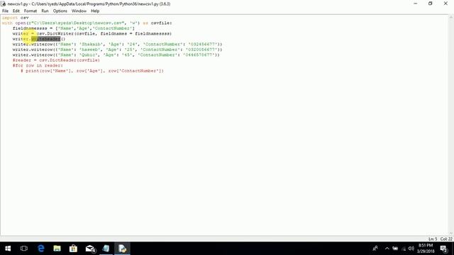 Python Tutorial | How to Create , Read, Write, Append and Delete CSV File in Python Programming!