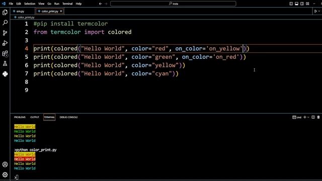 Stylish and Colored Text Printing in Python using termcolor Module|Python Tutorials | Hindi|#python