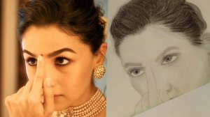 Alia Bhatt Portrait // How to sketch Alia Bhatt step by step