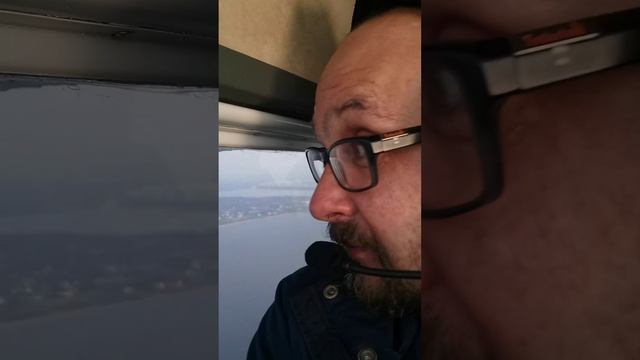 Полет над Финским заливом.