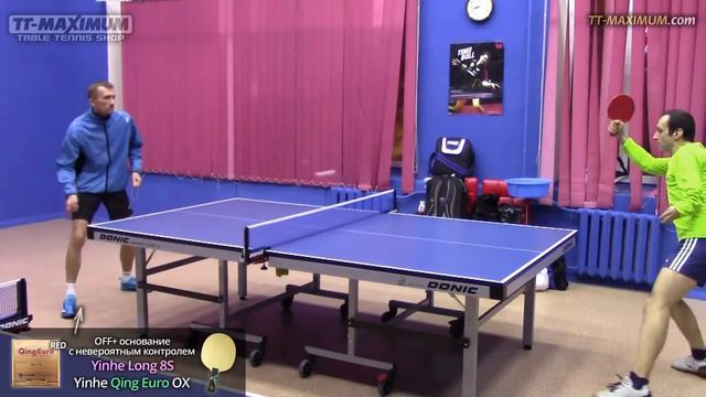 ОХ длинные шипы на FH - техника игры у стола, как играть справа длинными шипами ОХ