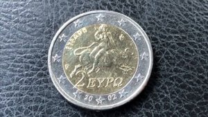 2 евро 2002 Греция