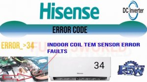 Hisense invelter ac error code 34 Faults and solutions Urdu/Hindi