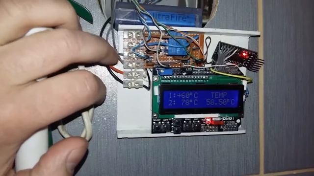 LCD + ардуино + серво + ds18b20, управление температурой твердотоплевного котла. arduino проекты
