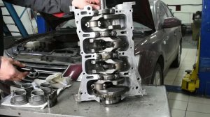 Двигатель G4KE (HYUNDAI/KIA) после ремонта. Замена поршней, расточка, хонингование.