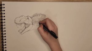HOW TO DRAW A DINOSAUR!!! КАК НАРИСОВАТЬ ДИНОЗАВРА!!!