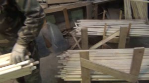 Изготовление черенков для лопат и метел  manufacture of cuttings for shovels and brooms