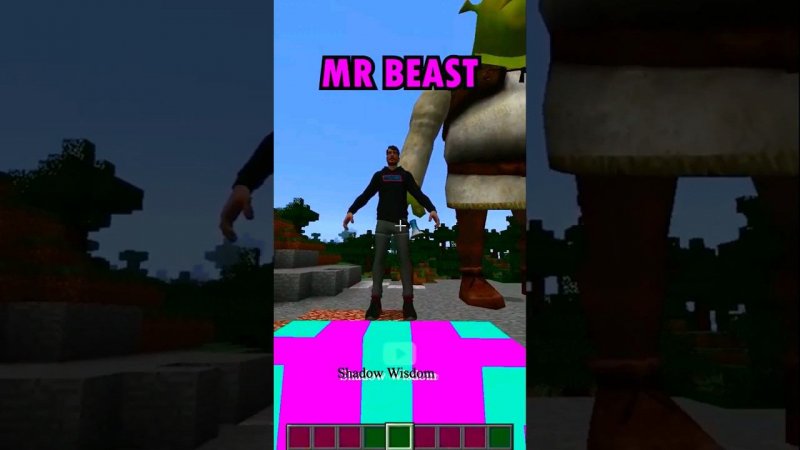 Minecraft MrBeast VS Wednesday parkour chase #shorts #mrbeast #minecraft #shadowwisdom