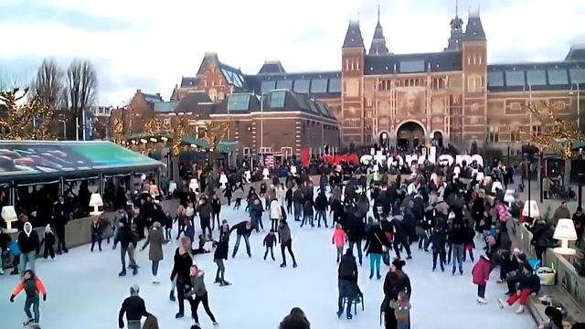 Амстердам зимой на коньках смотреть онлайн