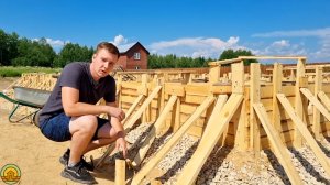 Ленточный фундамент для дома из бруса. Проверка работы перед заливкой бетона в опалубку. Сыктывкар