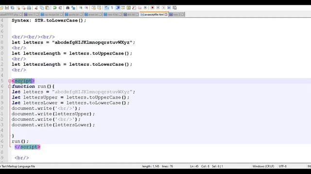 JavaScript Strings: Uppercase, Lowercase and Capitalization - JavaScript Tutorial
