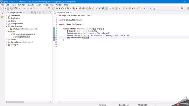 How to remove duplicate elements from array in java (In Tamil)?