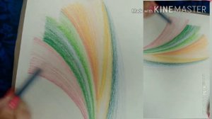 Градиент и оттенки цветными карандашами.