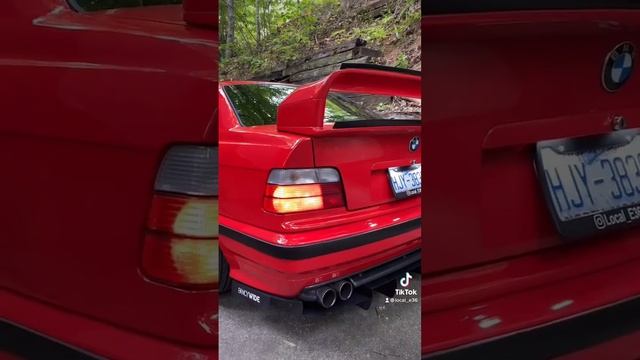 BMW Red e36 Sedan