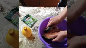 СТЕЙК ИЗ СЁМГИ НА ГРИЛЕ TEFAL GC306012(SALMON STEAK ON THE GRILL TEFAL GC306012 )