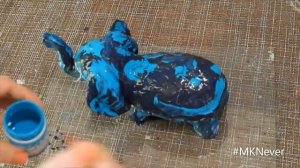 Мастер класс, как окрасить слона, из папье-маше