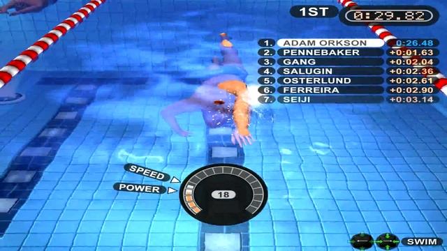 Summer Athletics 2009 - Gameplay Swimming [HD 1080p] смотреть онлайн