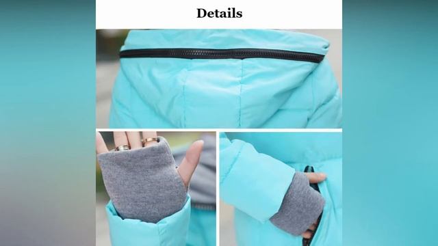 Стеганая куртка женская зимняя Chu Mark теплая с капюшоном смотреть онлайн