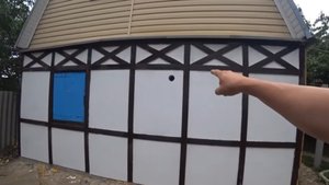 Отделка стены дома в немецком стиле