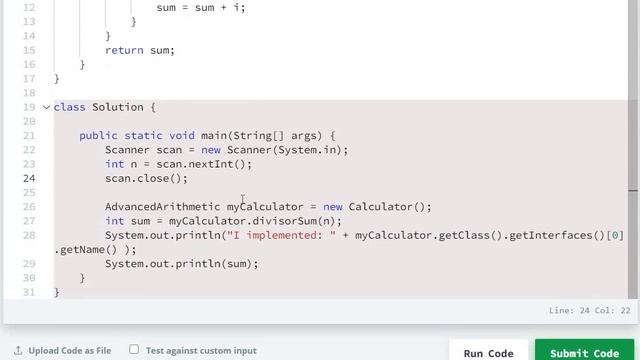 Hackerrank Day 19: Interfaces Solution - Java 8| 30 Days Of Code Hackerrank