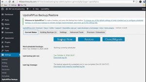 WordPress Backup Plugin - Updraft Part 1 of 2