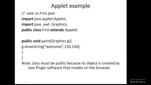 JAVA APPLET смотреть онлайн