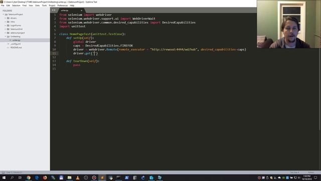 Python - Selenium Unittesting
