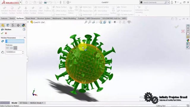 How to Converting Surfaces to Solids in the Solidworks - STL to Solid in Solidworks