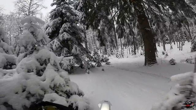 Timbersled120 Husqvarna FE501 и CRF450, Кубена127 Hasky450) SnowBike чистый кайф!!! смотреть онлайн