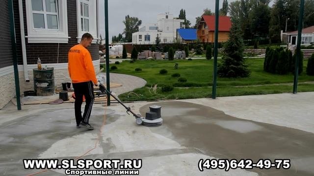 Укладка спортивного покрытия хард со смягчением