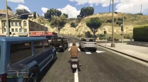 Просто играю и делаю трюки на мотоцикле GTA5 PS4