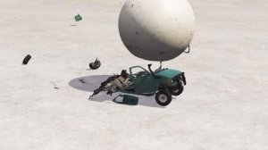 A huge ball VS Cars