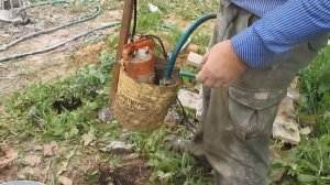 Свая ТИСЭ ч1. Заливка сваи ТИСЭ при высоком уровне грунтовых вод
