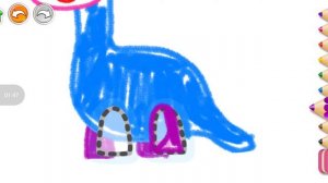 АЗБУКА ДЛЯ ДЕТЕЙ. РИСУЕМ ДИНОЗАВРА,  БУКВУ Д.