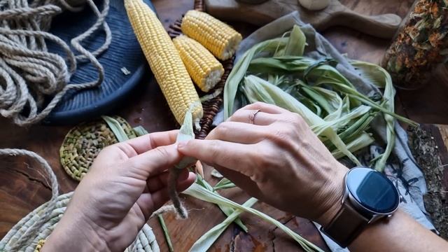 Необычное плетение из обычной КУКУРУЗЫ? и веревки! Сможет каждый✅️