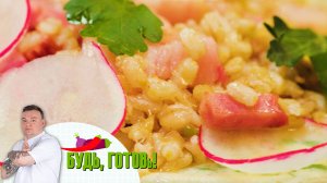 Изумительная каша из перловки с грудинкой и омлетом от шеф-повара