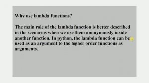 Lambda function in python