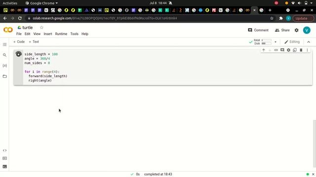 Using Turtle in Google Colab Series Part 1