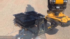 Jcb 145w with engcon getting the gully’s ready for the lads to set the lids ready for tarmac