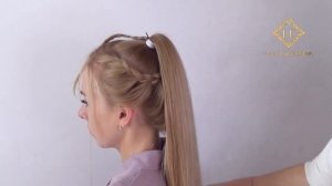 Легкая прическа на длинные волосы.Простые прически пошагово. Хвост