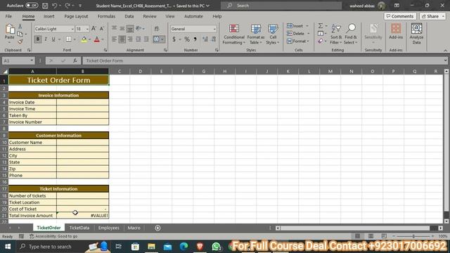 YO19_Excel_Ch08_Assessment_Ticket | YO19 Excel Ch08 Assessment Ticket
