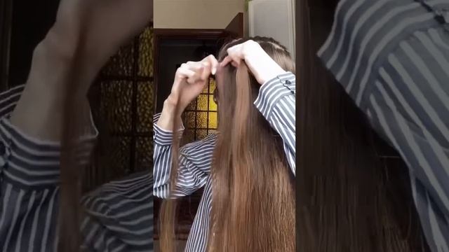 Две косички/Two easy braids.