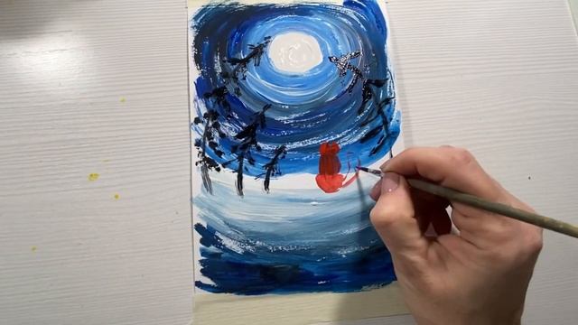 Рисуем ЗИМНИЙ ЛЕС. Рисунок для детей. Просто и легко, уроки рисования для детей ? смотреть онлайн