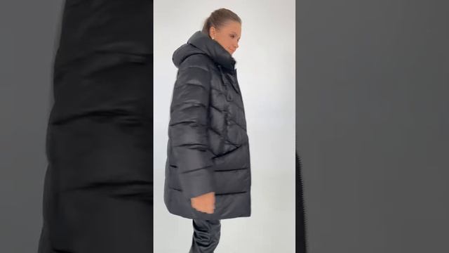 Зимнее женское п/пальто plus size OHARA на био-пухе. Артикул CBV-22507 смотреть онлайн