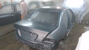Покраска Lancer 9 в гаражных условиях.